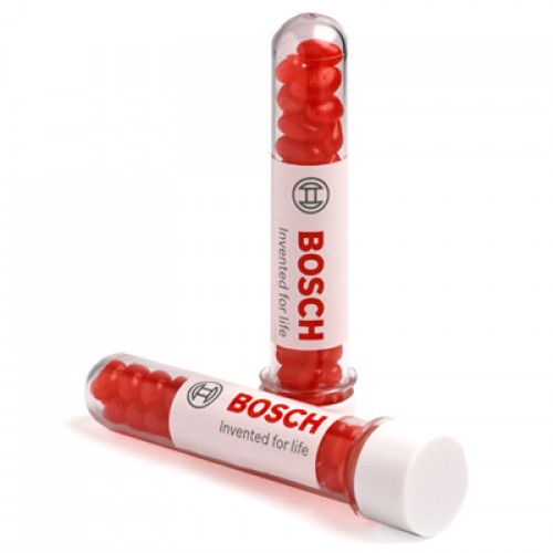 TEST TUBE FILLED WITH MINI JELLY BEANS 40G (Mixed Colours or Corporate Colours)