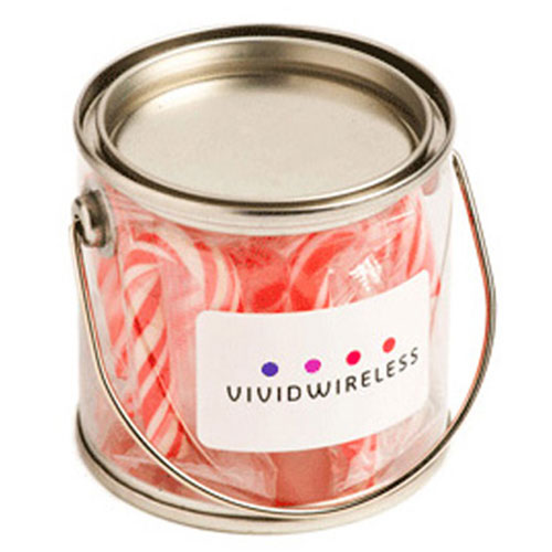 Small PVC Bucket with Candy Canes x10